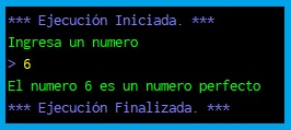 Algoritmo para saber si un numero es perfecto
