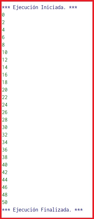 Realizar un pseudocódigo que imprima los números impares entre 0 y 50