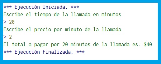 Se requiere determinar el costo que tendra realizar una llamada telefónica