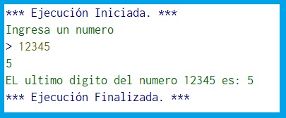 algoritmo para determinar el último dígito de un número