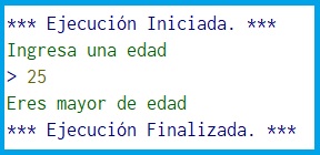 algoritmo para determinar si una persona es mayor de edad