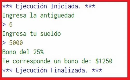 determinar la cantidad del bono navideño que recibirá un empleado