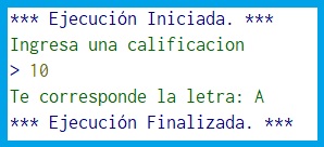 realice un algoritmo que con base en una calificacion proporcionada